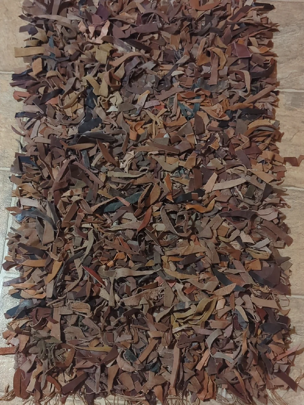 Little Leather Rag Rug - Picture 1 of 3